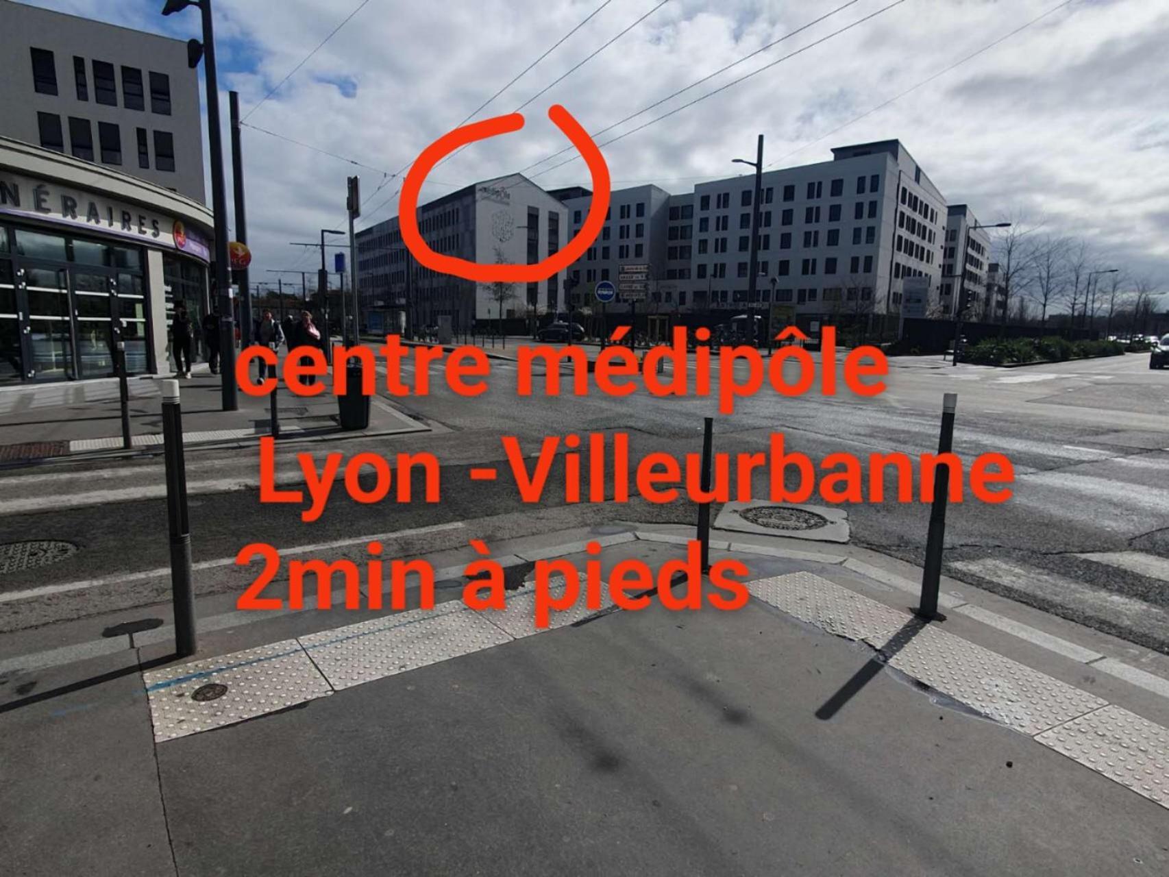 Medipole T2 Avec Un Garage Gratuit Sur Place, 16Min A Centre Ville Lyon En Metro A Villeurbanne Ngoại thất bức ảnh